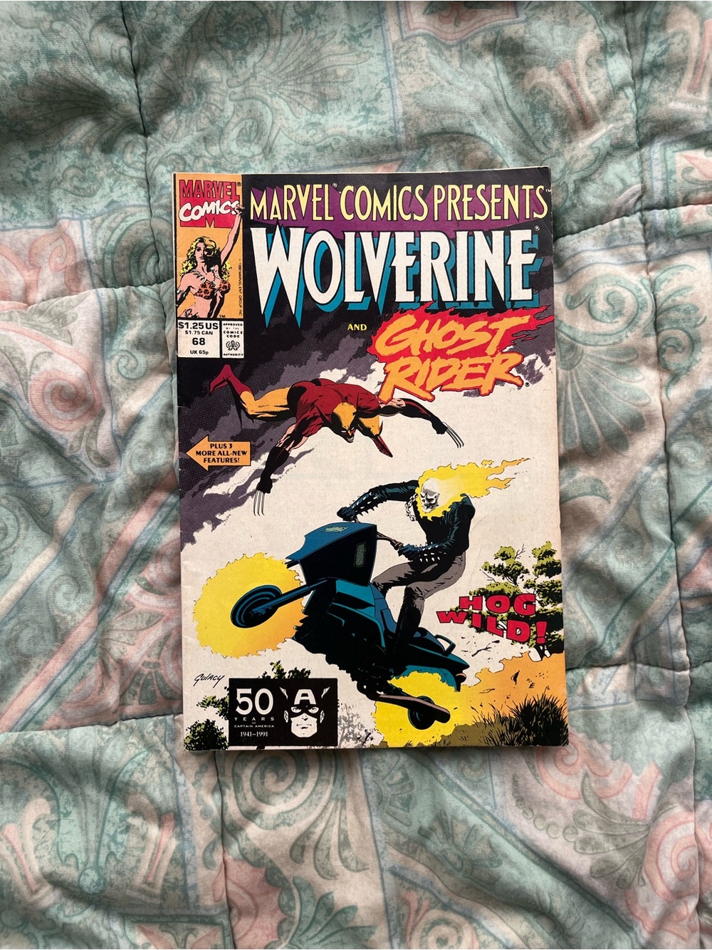 Marvel Comics #68 1990 Marvel Comics Presents Wolverine and Ghost Rider comic